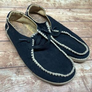 Hey Dude Women's Wendy Black Crochet US 11 Casual Moc Toe Slippers Shoes